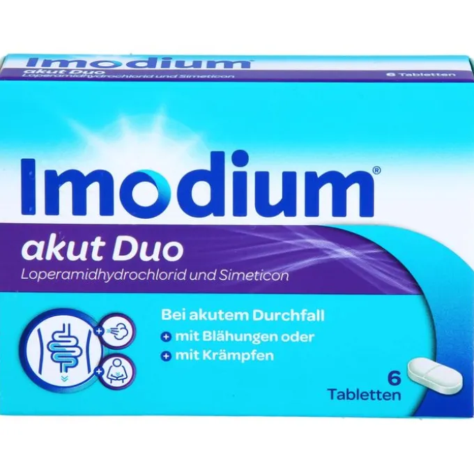 IMODIUM akut Duo 2 mg/125 mg Tabletten 6 St