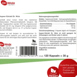 INGWER EXTRAKT Dr.Wolz Kapseln 120 Stück