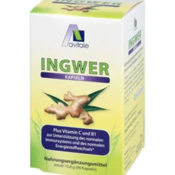INGWER 500 mg Kapseln+Vitamin B1+C 90 Stück