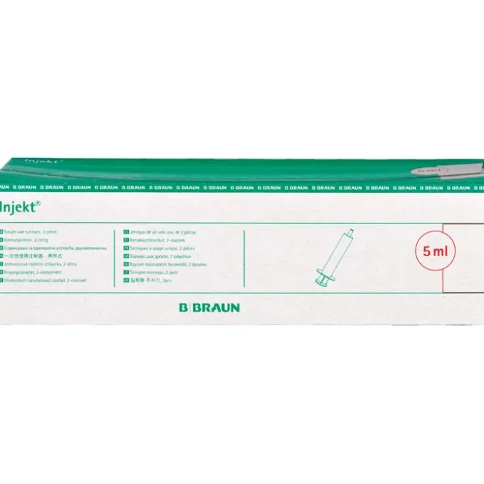INJEKT Solo Spritze 5 ml Luer exzentrisch PVC-frei 500 ml