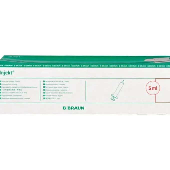 INJEKT Solo Spritze 5 ml Luer exzentrisch PVC-frei 500 ml