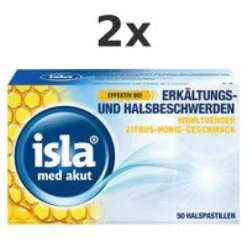 ISLA MED akut Zitrus-Honig Pastillen Set 2x 50St