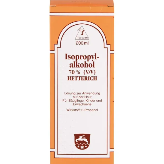 ISOPROPYLALKOHOL 70% V/V Hetterich 200 ml