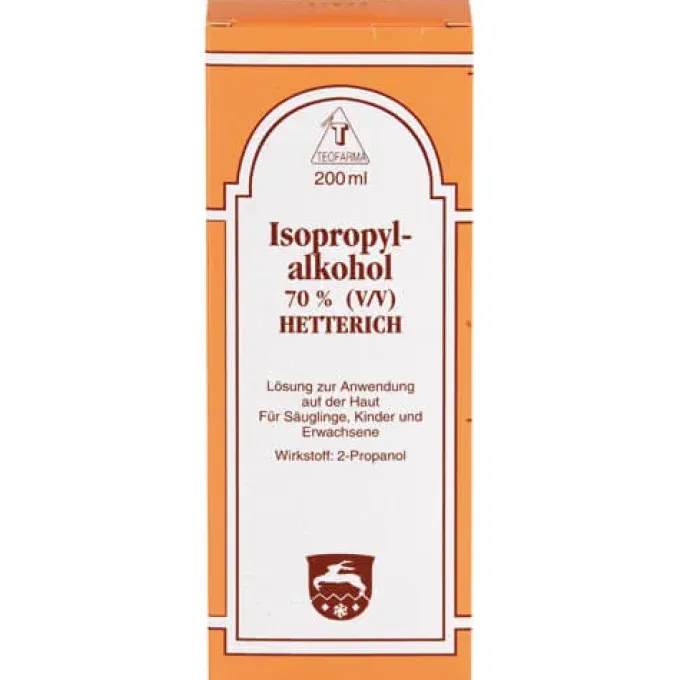 ISOPROPYLALKOHOL 70% V/V Hetterich 200 ml
