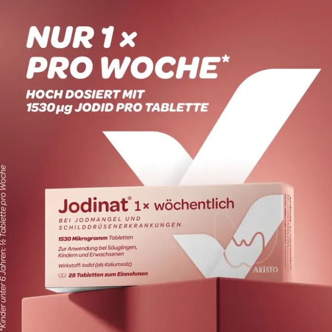 JODINAT 1x wöchentlich 1530 Mikrogramm Tabletten 28 St