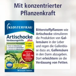 KLOSTERFRAU Artischocke plus Cholin Tabletten 30 Stück  à 0,67 g