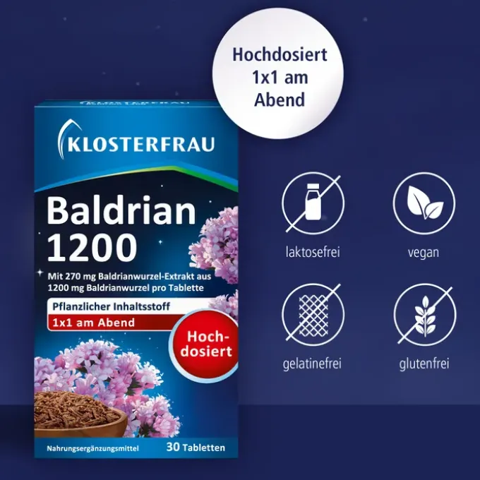 KLOSTERFRAU Baldrian 1200 Tabletten 30 Stück