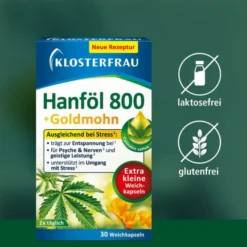 KLOSTERFRAU Hanföl 800 mg+Goldmohn Weichkapseln 30 Stück