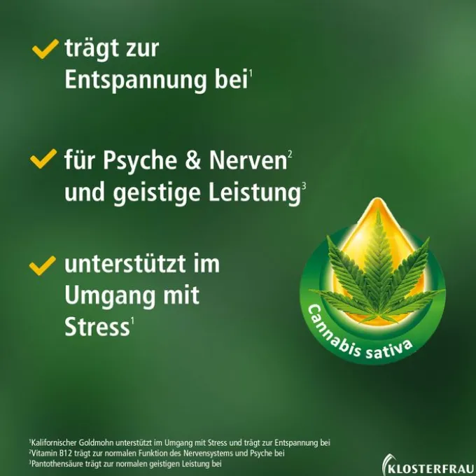 KLOSTERFRAU Hanföl 800 mg+Goldmohn Weichkapseln 30 Stück
