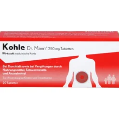 KOHLE Dr.Mann 250 mg Tabletten 20 St