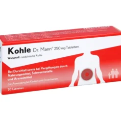 KOHLE Dr.Mann 250 mg Tabletten 20 St