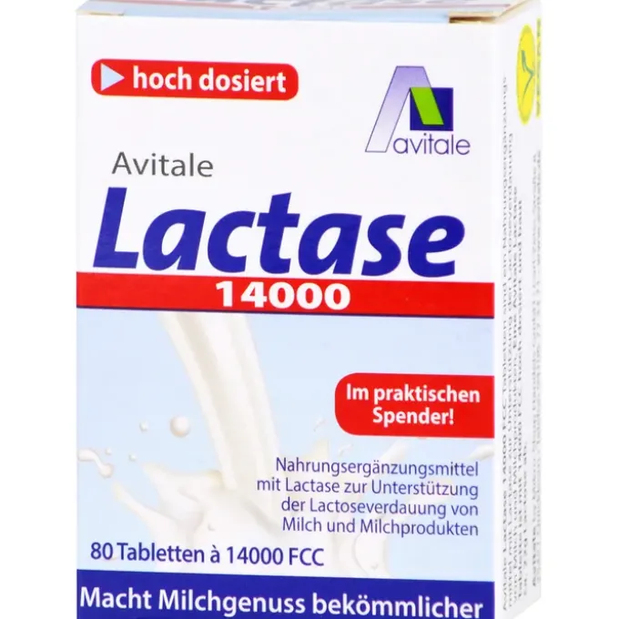 LACTASE 14.000 FCC Tabletten im Spender 80 Stück