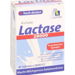 LACTASE 28.000 FCC Tabletten im Spender 80 Stück
