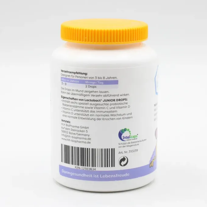 LACTOBACT Junior Drops Lutschtabletten 180 Stück