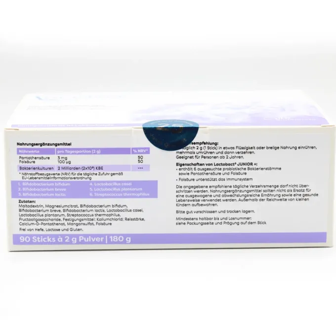 LACTOBACT Junior+ 90-Tage-Packung Beutel 90 Stück
