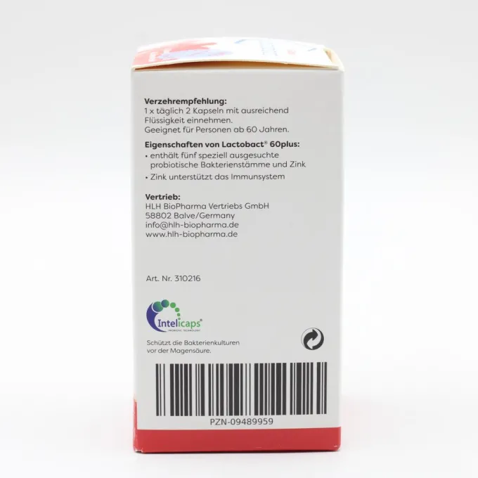 LACTOBACT 60plus magensaftresistente Kapseln 60 Stück