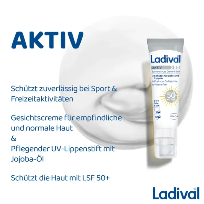 LADIVAL Aktiv Sonnenschutz Creme & Stift LSF 50+ 30 ml