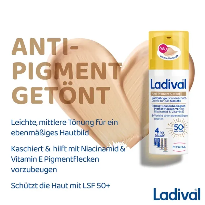 LADIVAL Anti-Pigment Sonnensch.-Cre.getönt LSF 50+ 50 ml