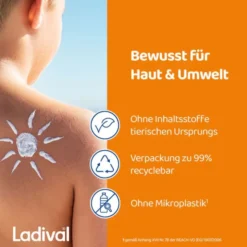 LADIVAL empfindliche Kinderhaut Milch LSF 50+ 200 ml