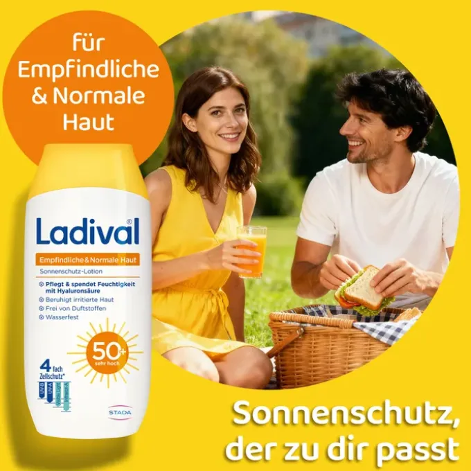 LADIVAL empfindliche & normale Haut Lotion LSF 50+ 200 ml