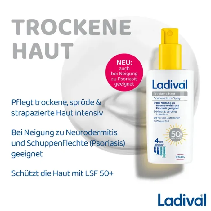 LADIVAL trockene Haut Sonnenschutz-Spray LSF 50+ 150 ml