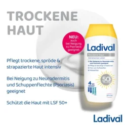 LADIVAL trockene Haut Sonnenschutz-Lotion LSF 50+ 200 ml