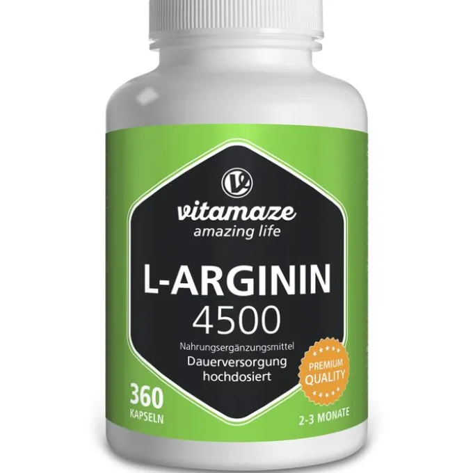 L-ARGININ HOCHDOSIERT 4.500 mg Kapseln 360 Stück