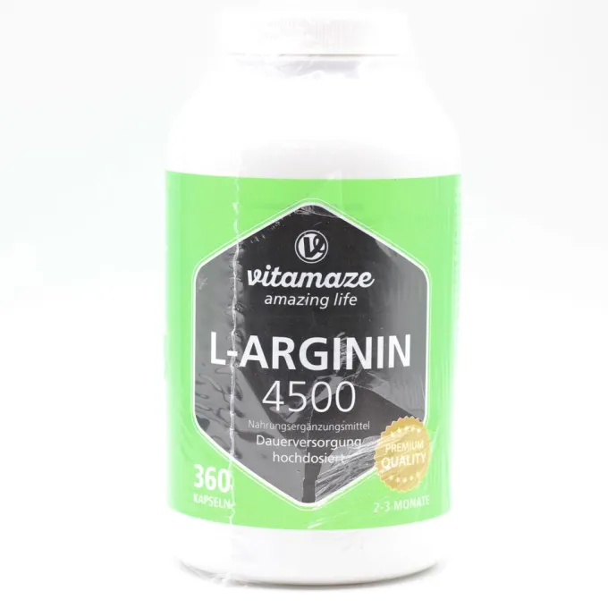 L-ARGININ HOCHDOSIERT 4.500 mg Kapseln 360 Stück