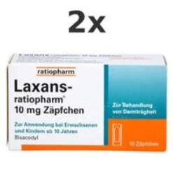 LAXANS-ratiopharm 10 mg Zäpfchen Set 2x10St