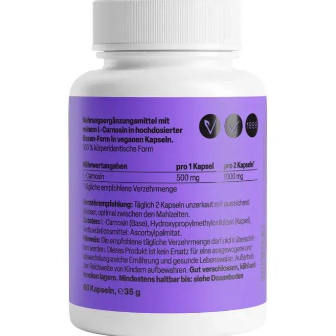 L-CARNOSIN 500 mg Kapseln 60 Stück