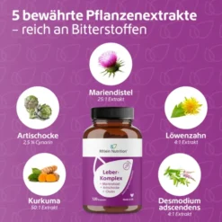 LEBER-KOMPLEX Mariendistel+Artischocke+Cholin Kps. 120 Stück