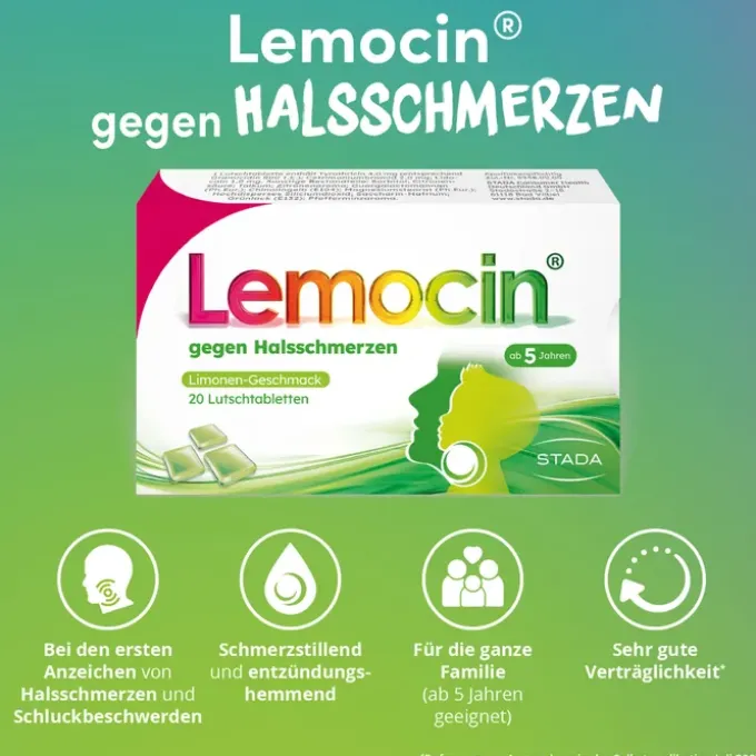 LEMOCIN gegen Halsschmerzen Lutschtabletten 50 St