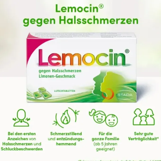 LEMOCIN gegen Halsschmerzen Lutschtabletten 50 St