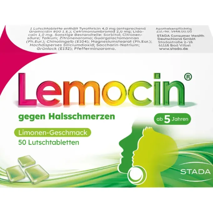 LEMOCIN gegen Halsschmerzen Lutschtabletten 50 St