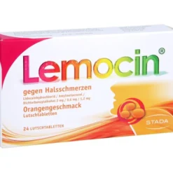 LEMOCIN gegen Halsschmerzen Orangengeschmack Lut. 24 St