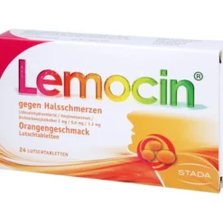 LEMOCIN gegen Halsschmerzen Orangengeschmack Lut. 24 St