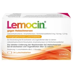 LEMOCIN gegen Halsschmerzen Orangengeschmack Lut. 24 St
