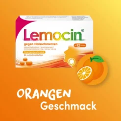 LEMOCIN gegen Halsschmerzen Orangengeschmack Lut. 24 St
