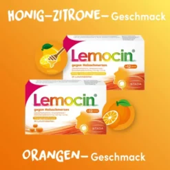 LEMOCIN gegen Halsschmerzen Orangengeschmack Lut. 24 St