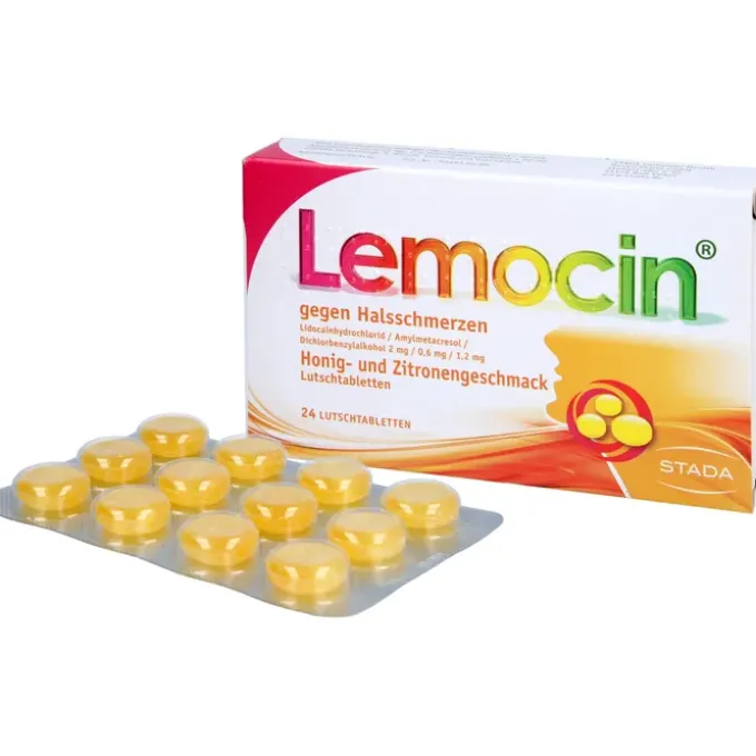 LEMOCIN gegen Halsschmerzen Honig-u.Zitroneng.Lut. 24 St