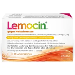 LEMOCIN gegen Halsschmerzen Honig-u.Zitroneng.Lut. 24 St