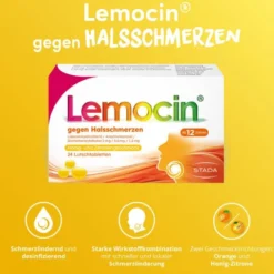 LEMOCIN gegen Halsschmerzen Honig-u.Zitroneng.Lut. 24 St
