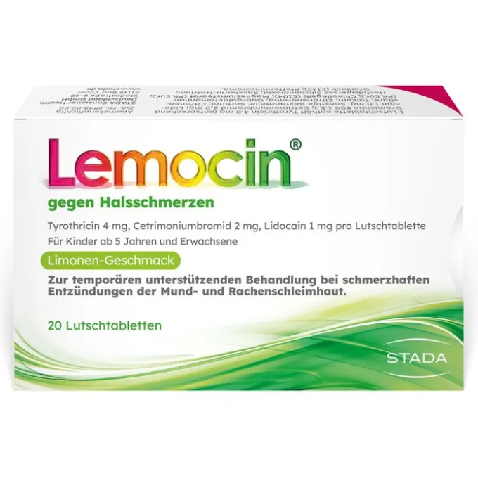 LEMOCIN gegen Halsschmerzen Lutschtabletten 20 St