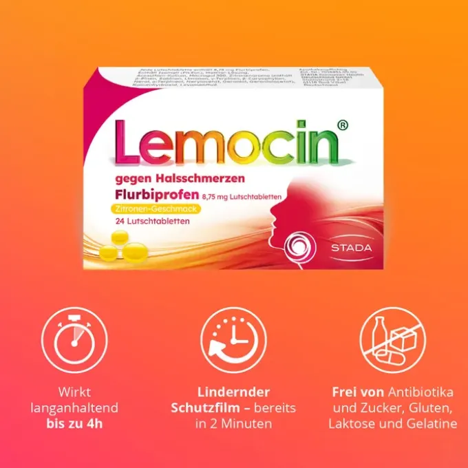 LEMOCIN gegen Halsschm.Flurbiprofen 8,75 mg Lut. 24 St