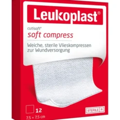 LEUKOPLAST Cutisoft Vlieskompr.steril 7,5x7,5 cm 12 St