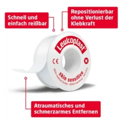 LEUKOPLAST Skin Sensitive 1,25 cmx2,6 m m.Schutzr. 1 St