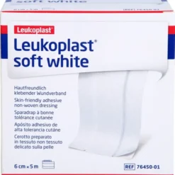 LEUKOPLAST soft white Pflaster 6 cm x5 m Rolle 1 St