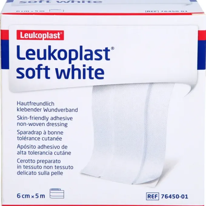 LEUKOPLAST soft white Pflaster 6 cm x5 m Rolle 1 St