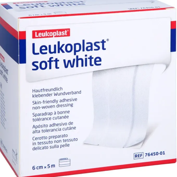 LEUKOPLAST soft white Pflaster 6 cm x5 m Rolle 1 St