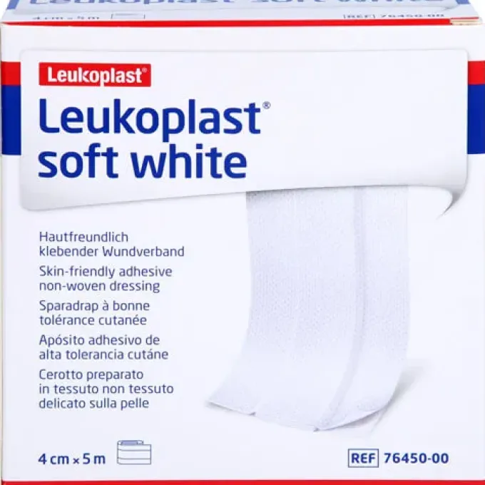 LEUKOPLAST soft white Pflaster 4 cmx5 m Rolle 1 St